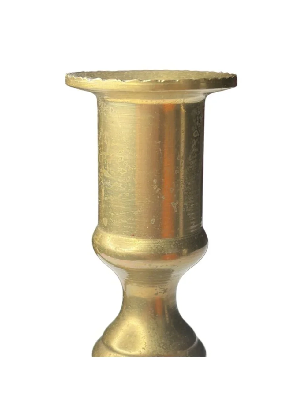 Vintage Solid Brass Candlestick Holders Pair Carnat International Taiwan Turned